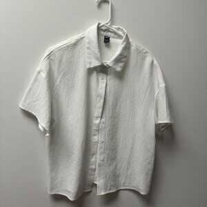 Matching White Top + Bottom Coverup